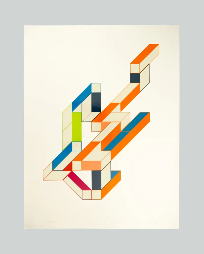 Serigrafía Varisco - Random walks (Tav. C)