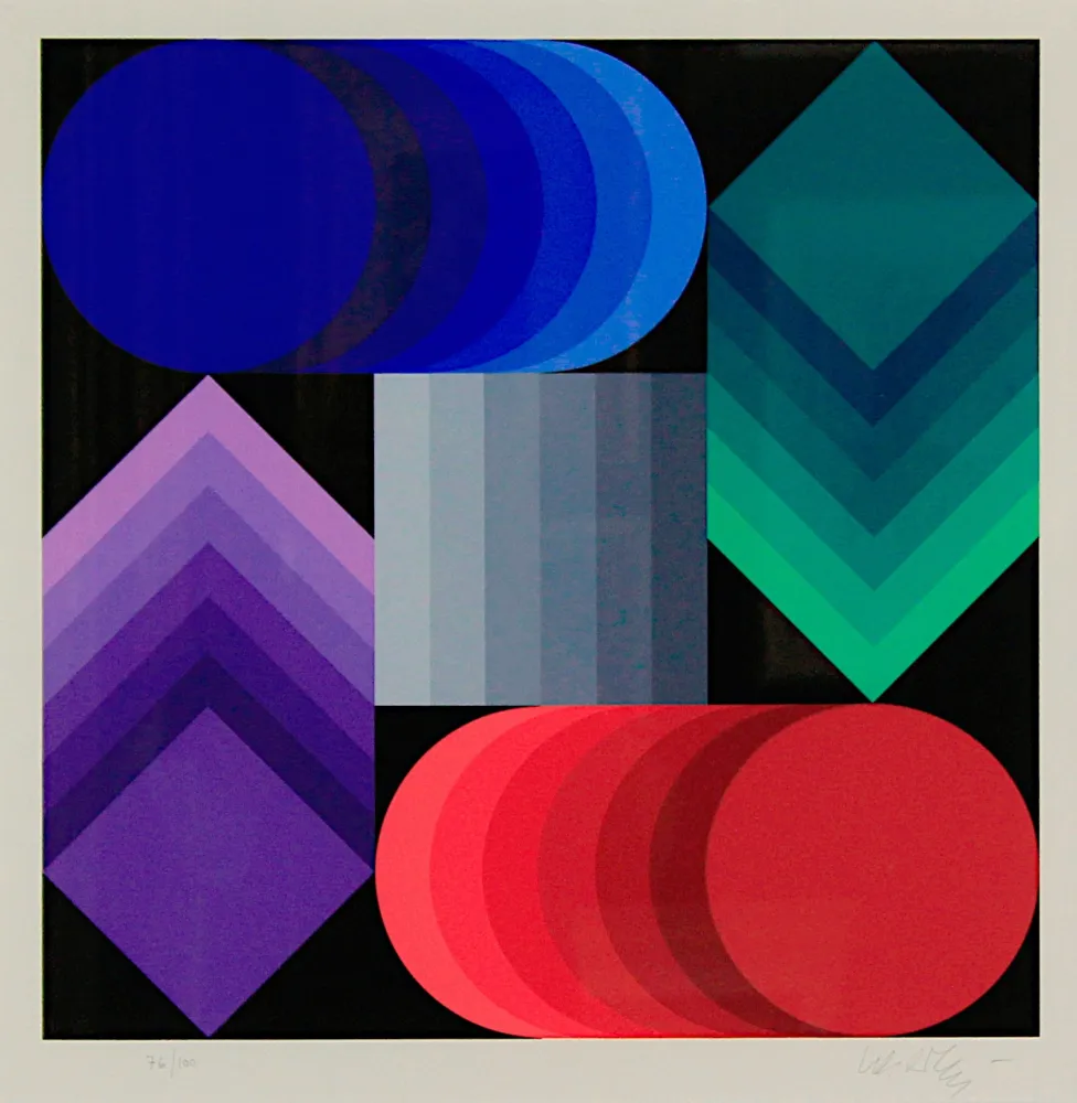 Serigrafía Vasarely - 1990 World Cup