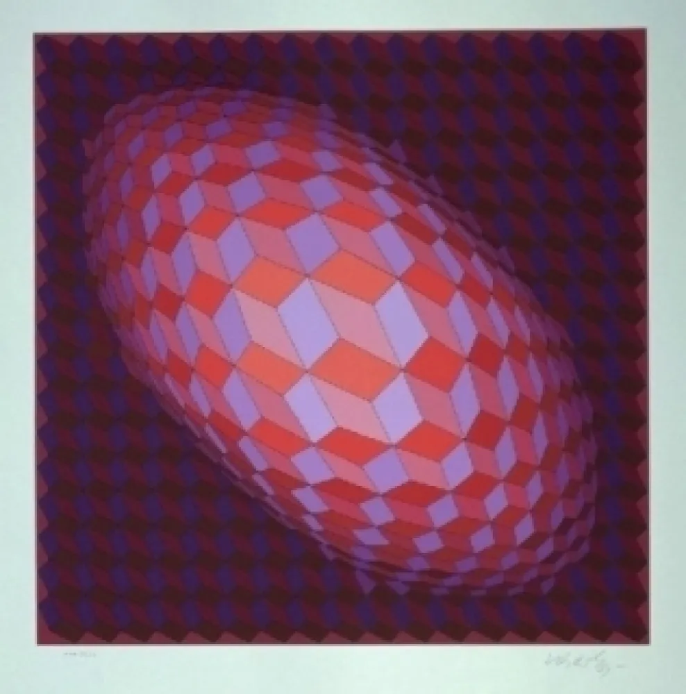 Litografía Vasarely - Andromeda