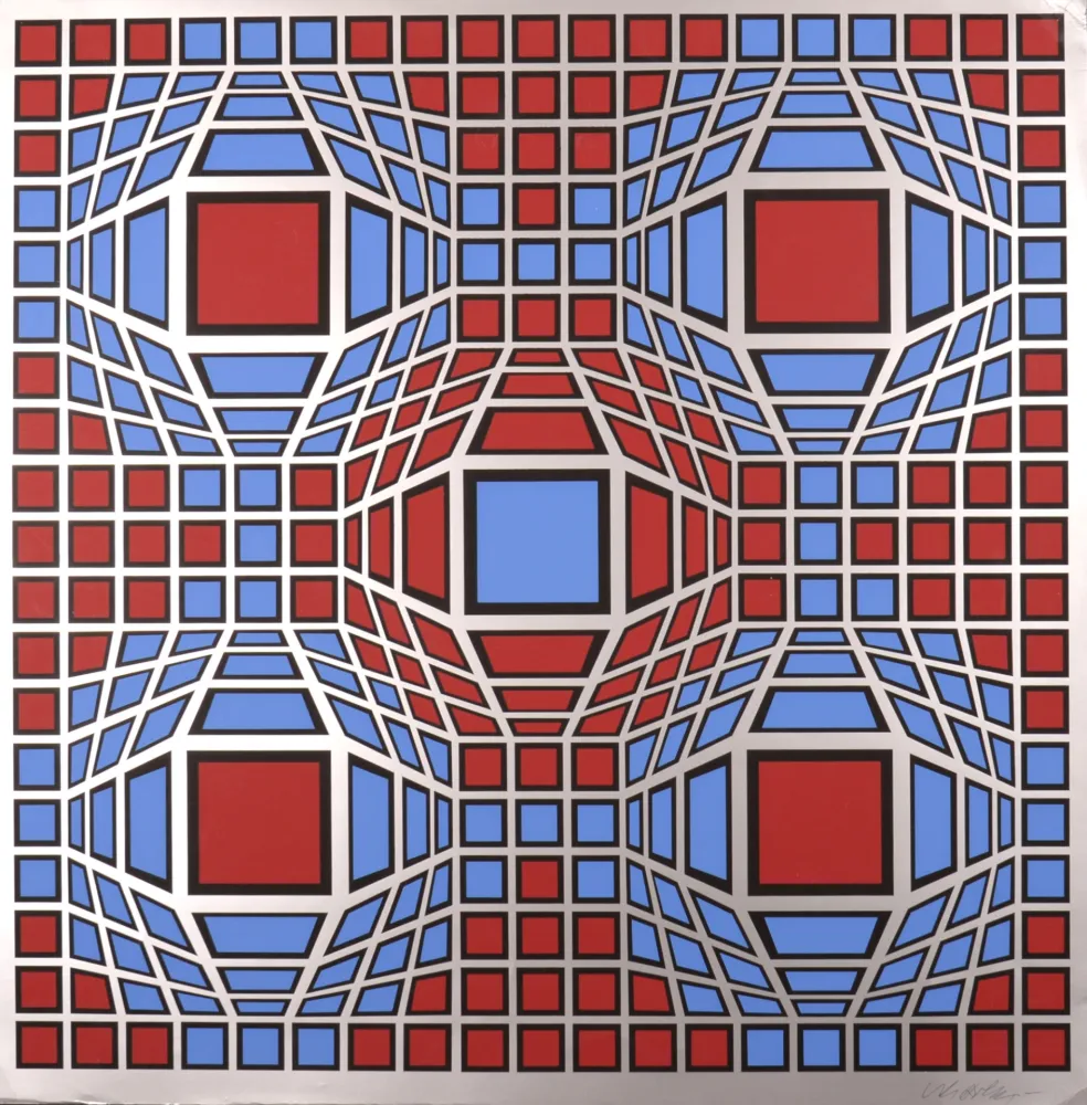 Serigrafía Vasarely - ARG-VIT, c. 1974