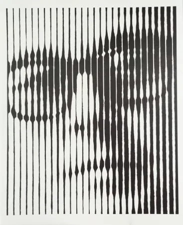 Serigrafía Vasarely - Autoportrait