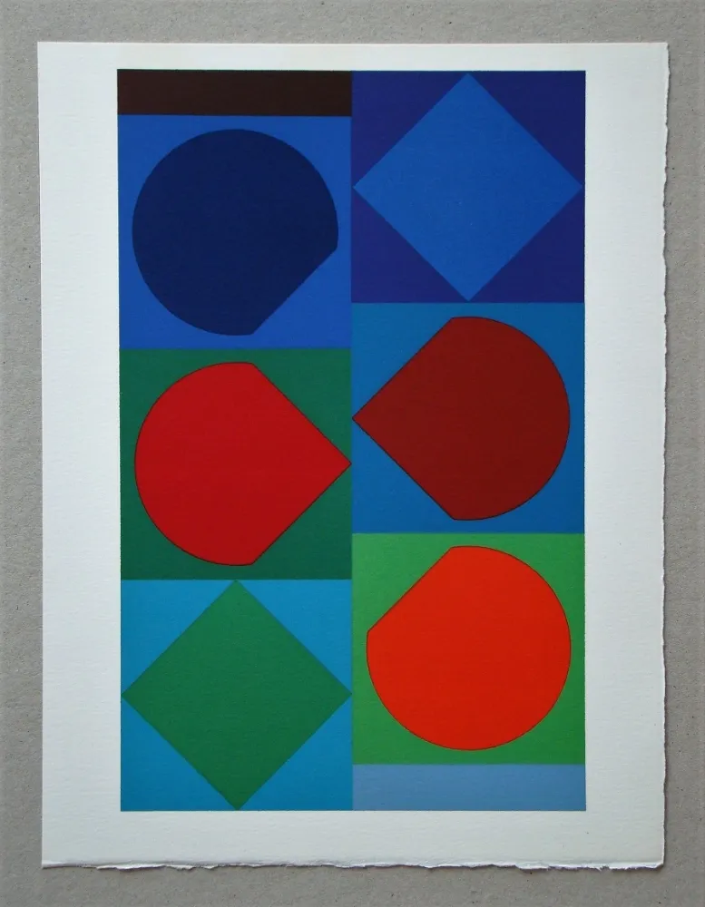 Litografía Vasarely - Beryll