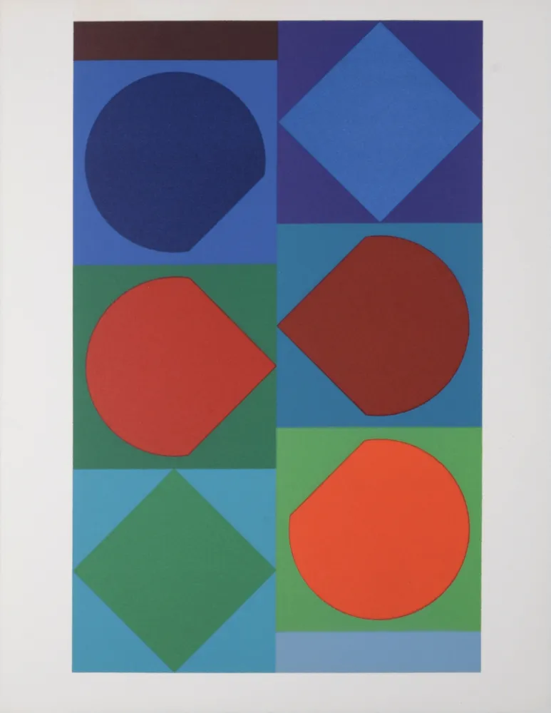Litografía Vasarely - Beryll, 1972