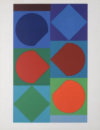 Litografía Vasarely - Beryll, 1972