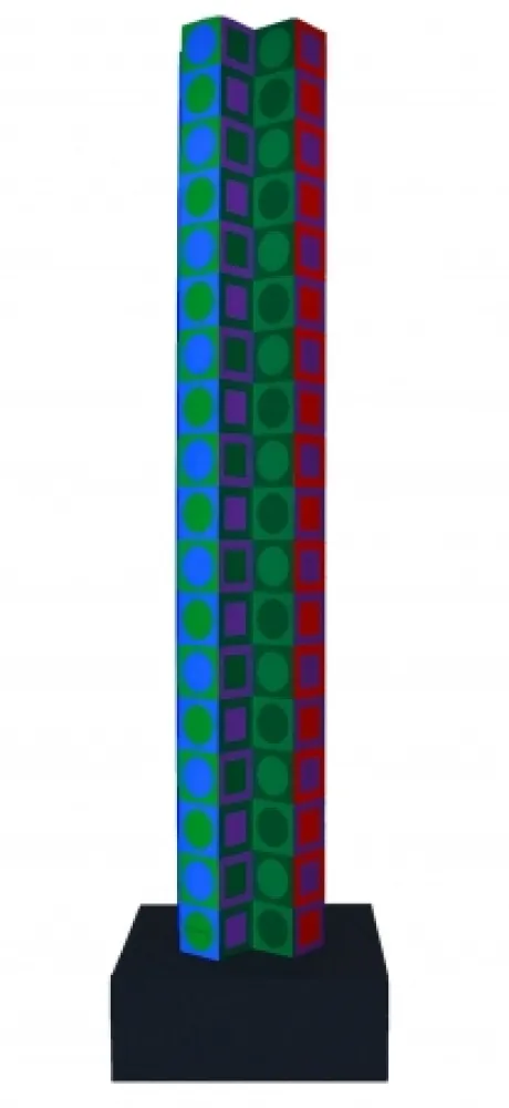 Sin Técnico Vasarely - Colonne (Tower for 80th Birthday)