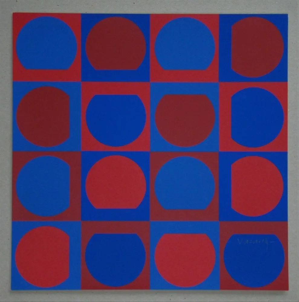 Serigrafía Vasarely - Composition, 1964