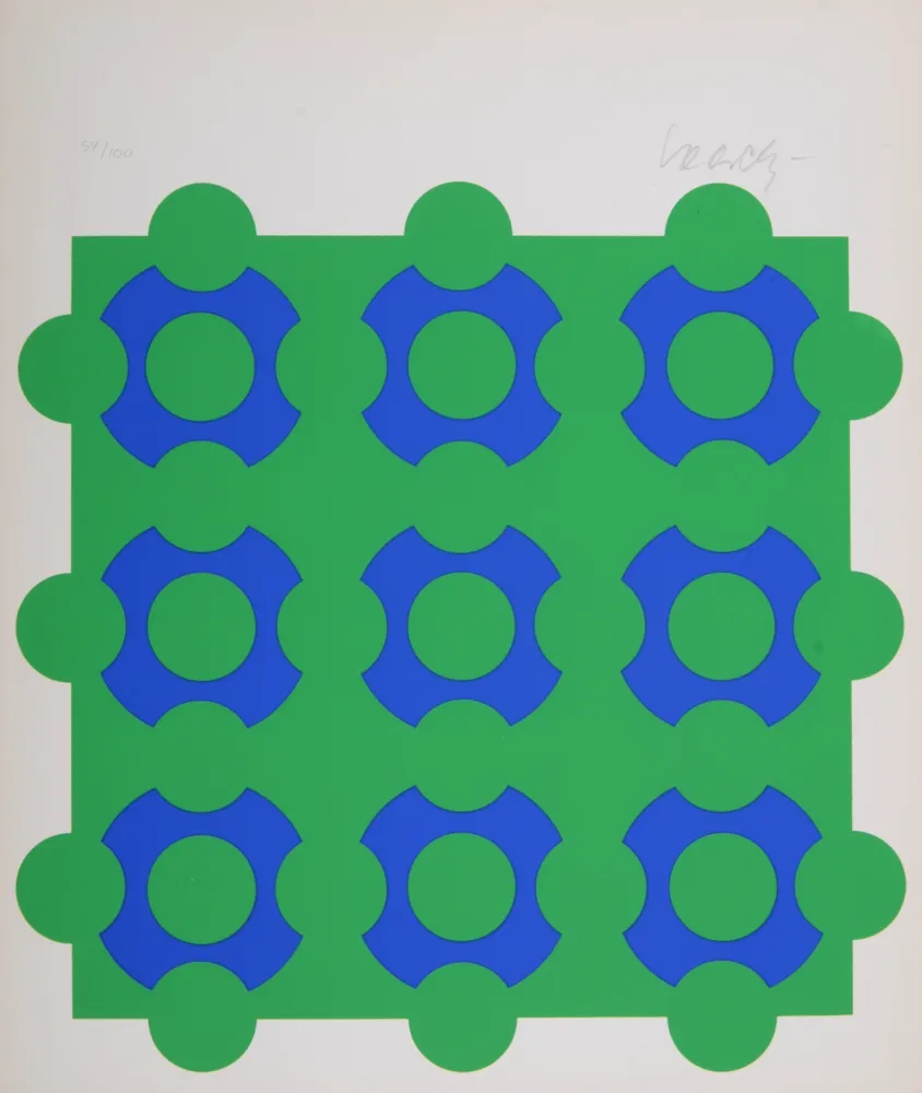Serigrafía Vasarely - Composition, 1967 - Hand-signed