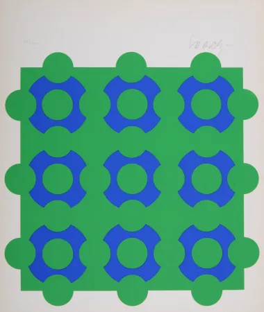 Serigrafía Vasarely - Composition, 1967 - Hand-signed