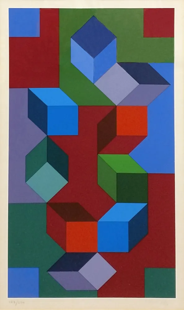 Serigrafía Vasarely - COMPOSITION