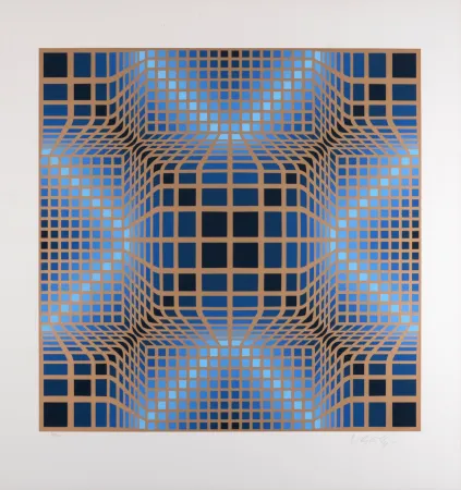Serigrafía Vasarely - Composition, C. 1970 - Hand-signed & numbered