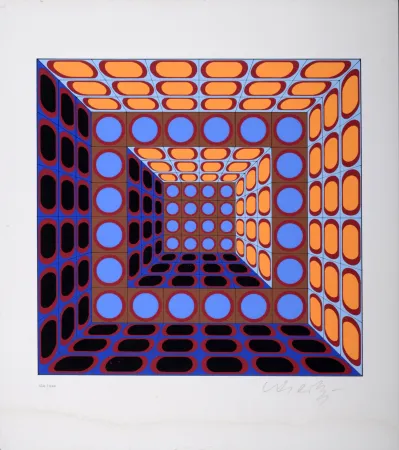 Serigrafía Vasarely - Composition cinétique, c. 1975-1980 - Hand-signed & numbered