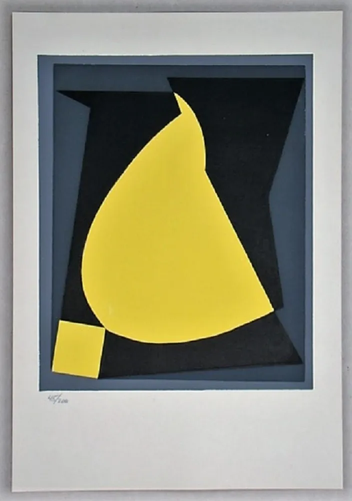 Serigrafía Vasarely - Composition - Geh durch den Spiegel