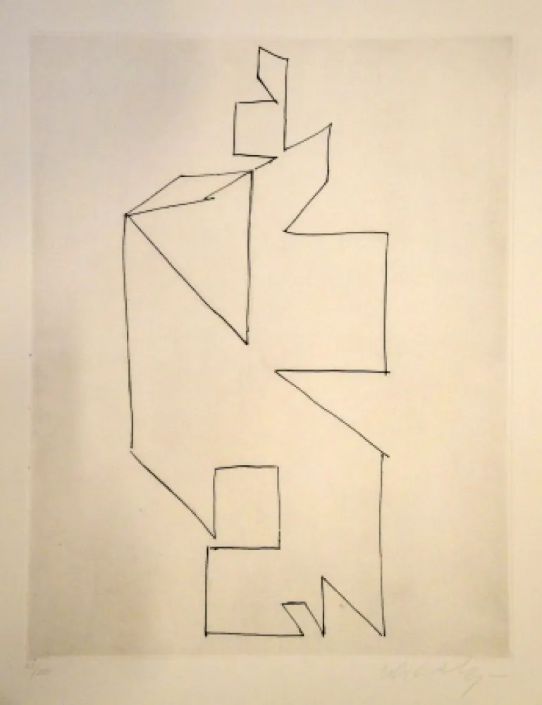 Grabado Vasarely - Gordes Synthèse