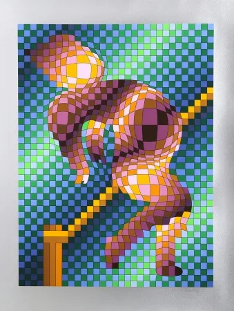 Serigrafía Vasarely - Harlequin Sportif