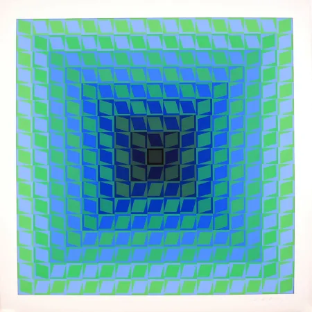Serigrafía Vasarely - IX POSITIF - QUASAR