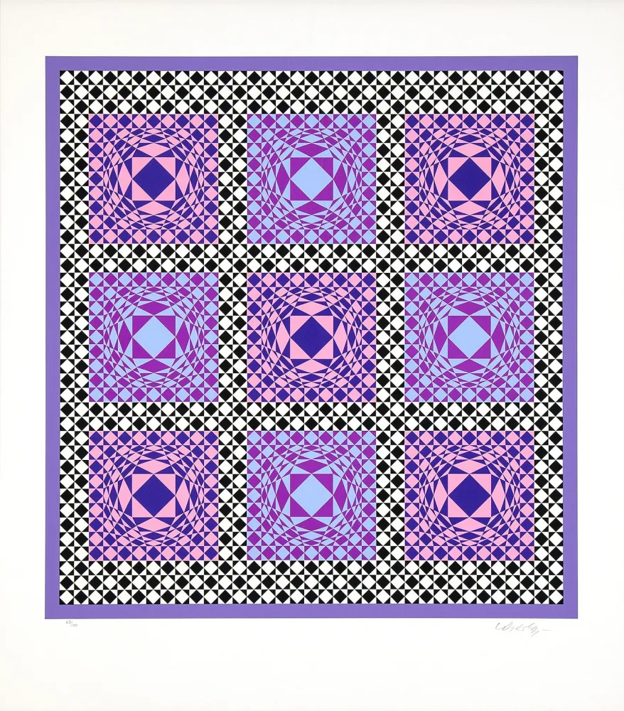 Serigrafía Vasarely - Jatek