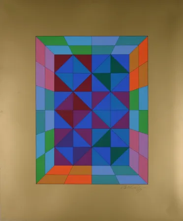 Serigrafía Vasarely - Kapolna, 1974 - Hand-signed!