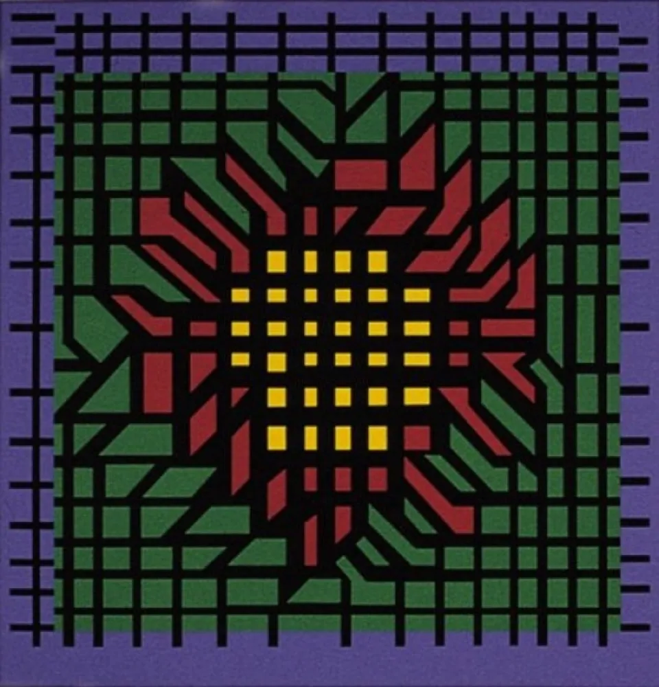 Litografía Vasarely - Kat-Zag