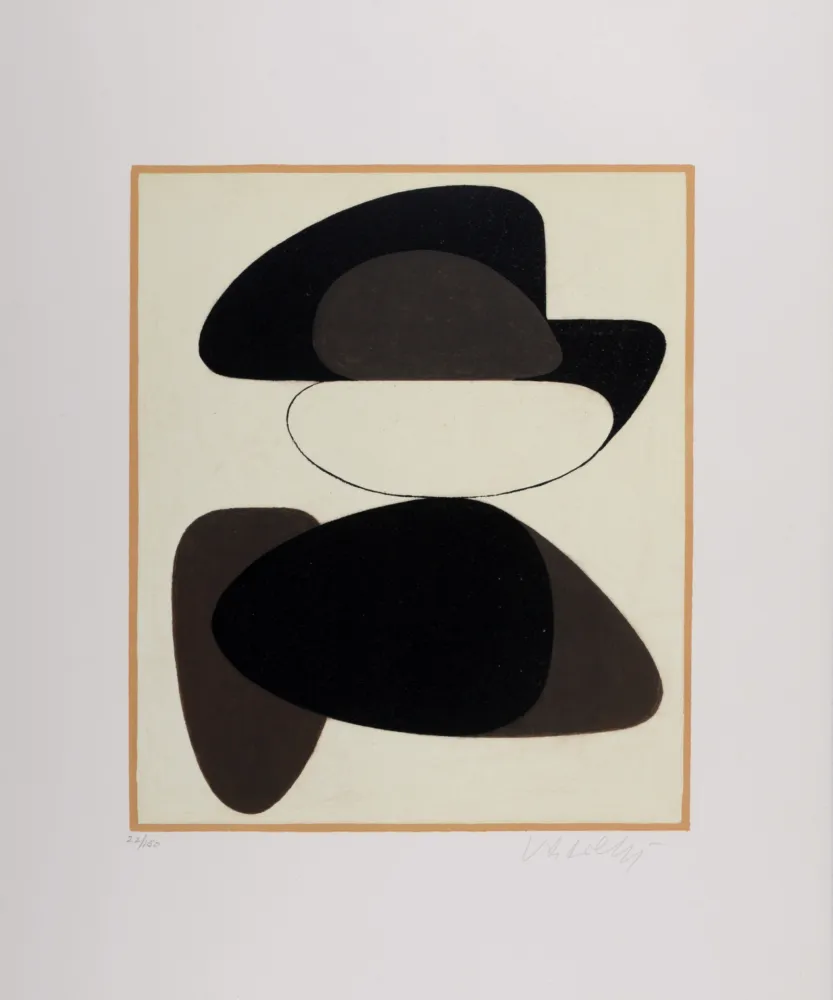 Litografía Vasarely - Kerisle, 1972 - Hand-signed