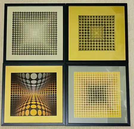 Sin Técnico Vasarely - Lot Sérigraphies encadrés