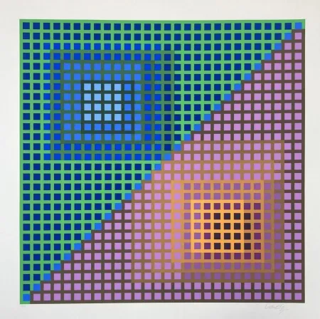 Litografía Vasarely - Lum
