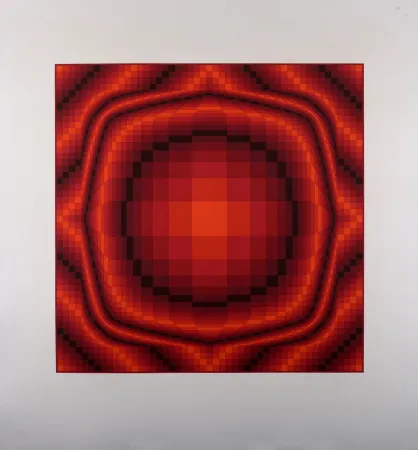 Serigrafía Vasarely - Mantra Rouge, c.1977 - Hand-signed & numbered!