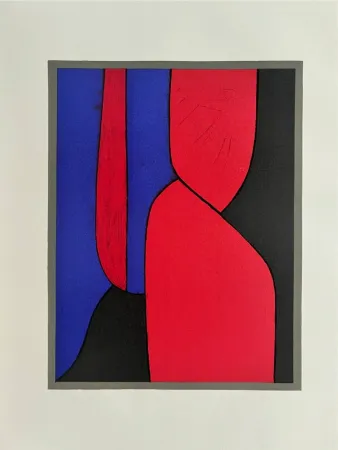 Litografía Vasarely - Ménerbes