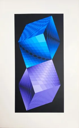 Serigrafía Vasarely - Meta