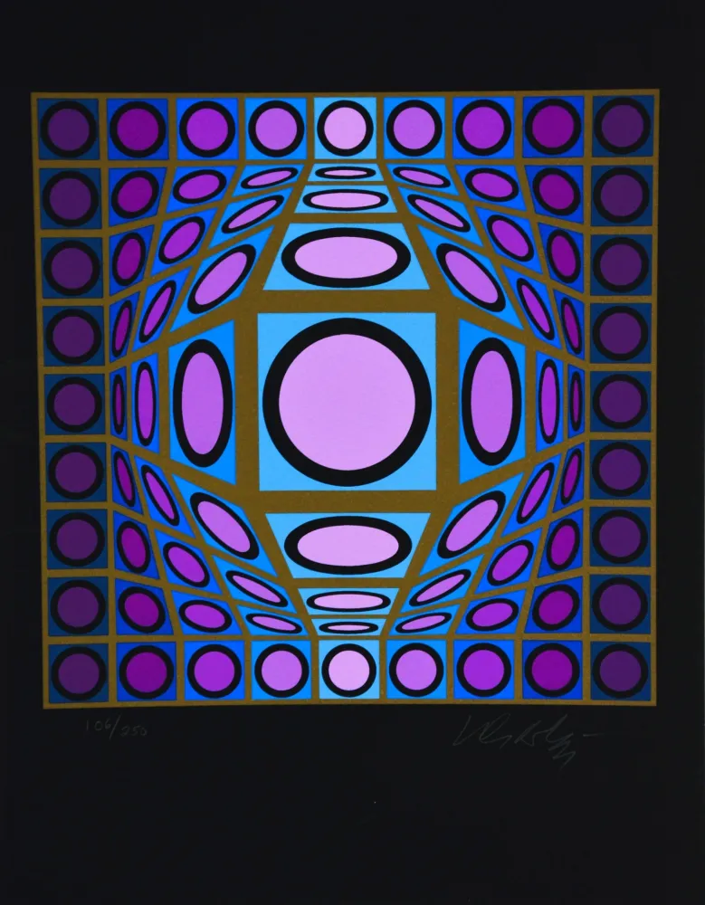 Serigrafía Vasarely - Microcosmos 