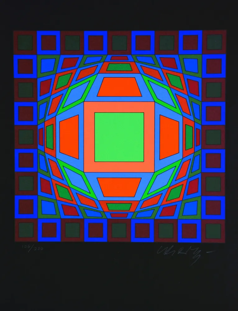 Serigrafía Vasarely - Microcosmos 