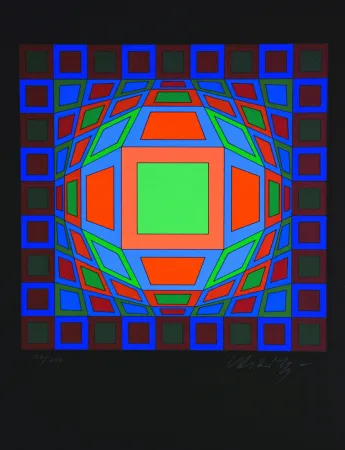 Serigrafía Vasarely - Microcosmos 