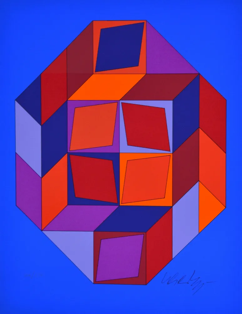 Serigrafía Vasarely - Microcosmos