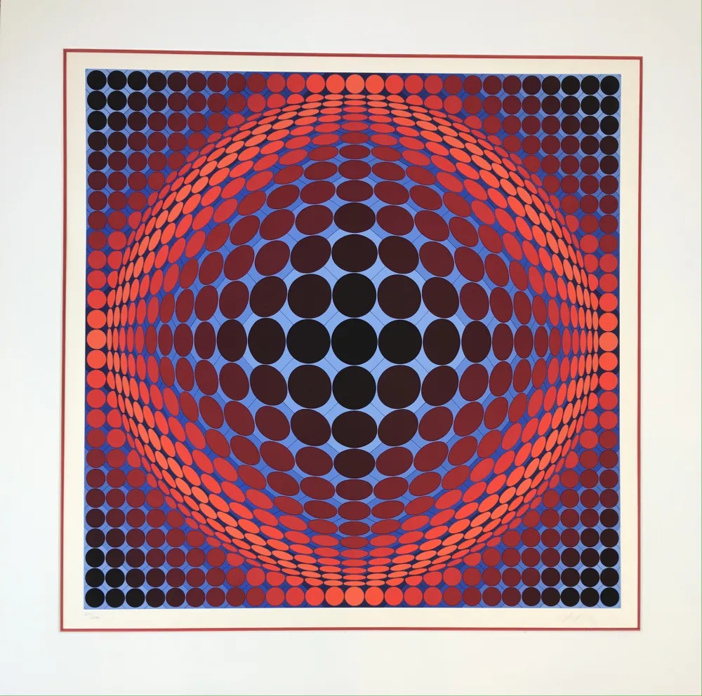 Litografía Vasarely - Nobel 7