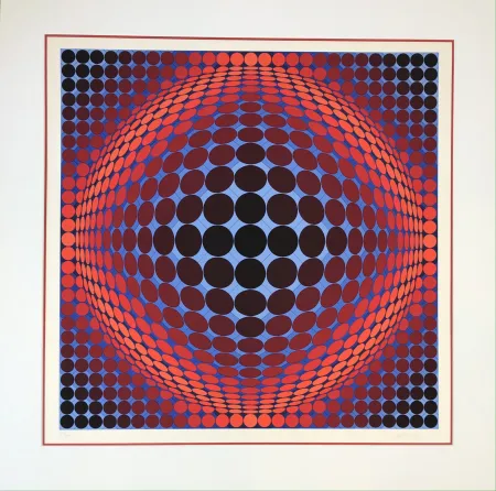 Litografía Vasarely - Nobel 7