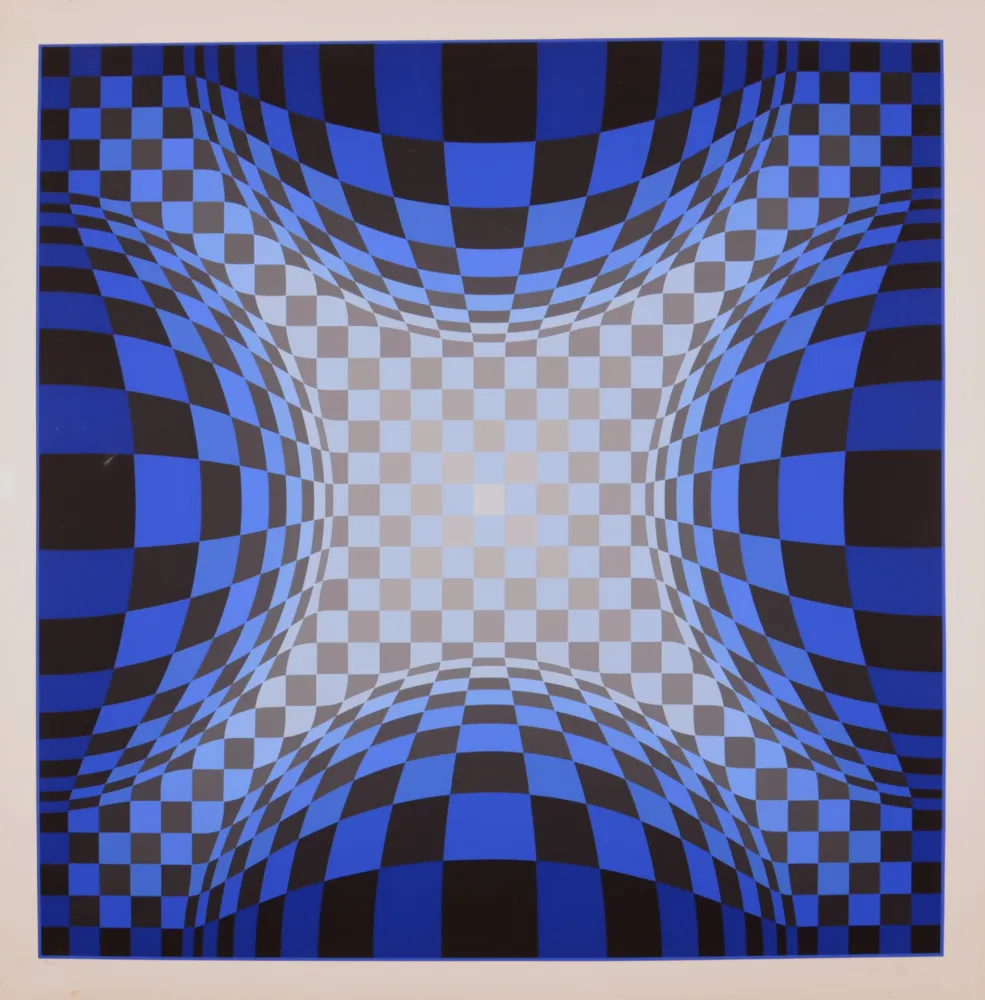 Serigrafía Vasarely - OND-LZ, 1974