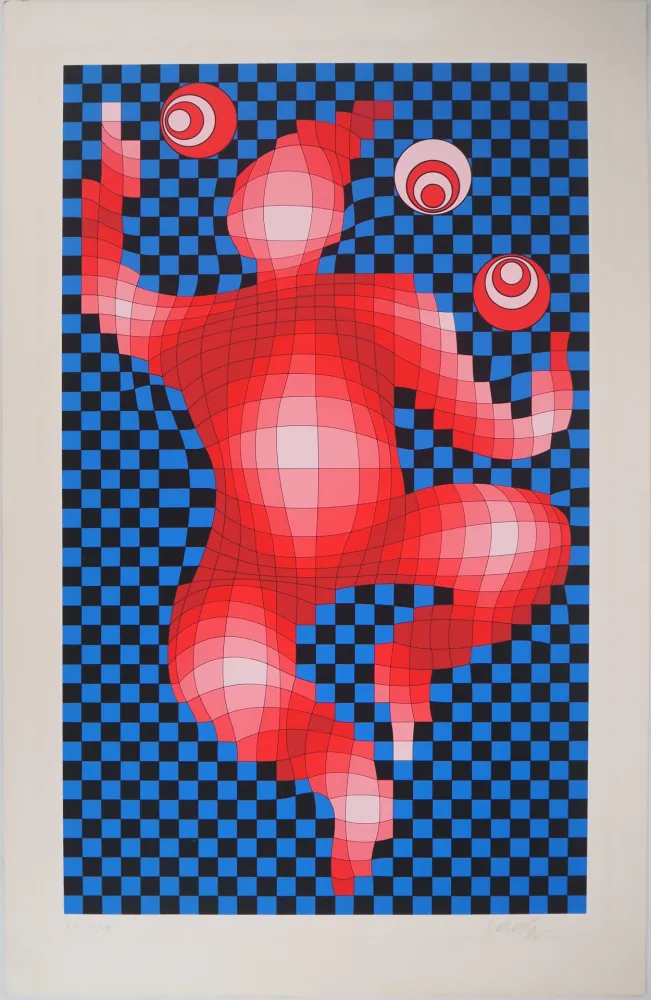 Serigrafía Vasarely - Personnage cinétique