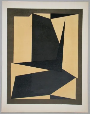 Litografía Vasarely - Projet pour une tapisserie