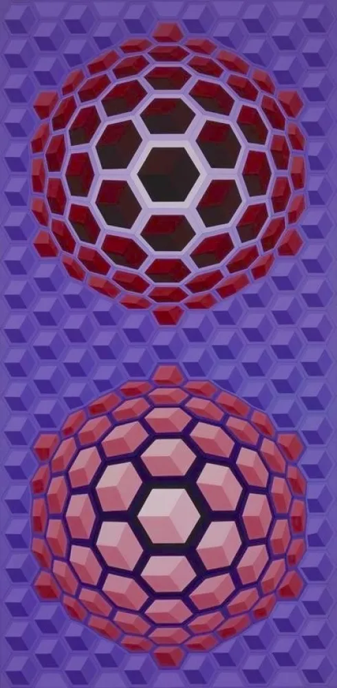 Múltiple Vasarely - Purple long