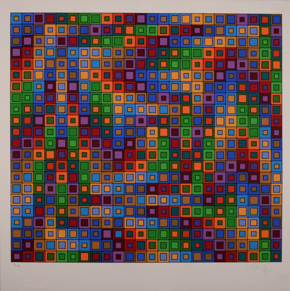 Litografía Vasarely - Reflets b, 1978 - Hand-signed & numbered!