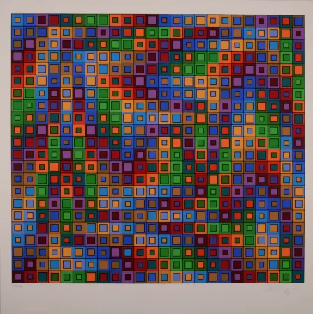 Litografía Vasarely - Reflets b, 1978 - Hand-signed & numbered!