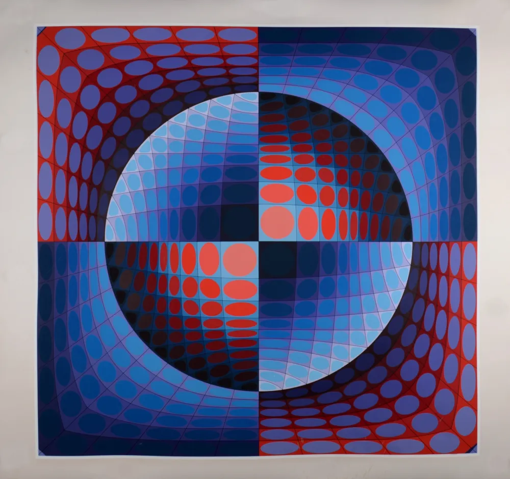 Serigrafía Vasarely - Relat, 1978