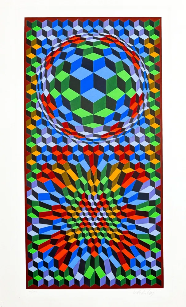 Serigrafía Vasarely - Senza titolo