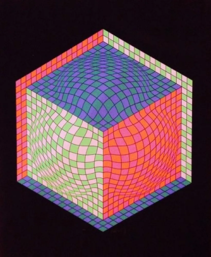 Litografía Vasarely - Senza titolo