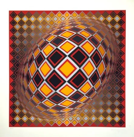 Serigrafía Vasarely - Teke