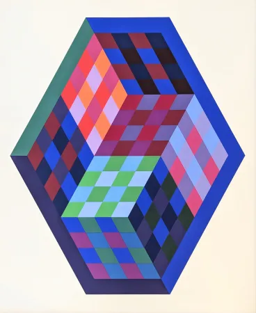 Serigrafía Vasarely - Tridim 