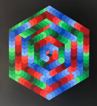 Serigrafía Vasarely - Tsiga 