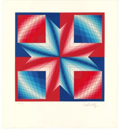 Litografía Vasarely - Tsillag