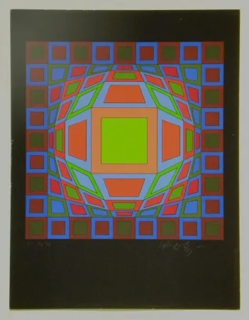 Serigrafía Vasarely - Untitled #4