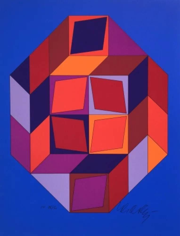 Serigrafía Vasarely - Untitled #7