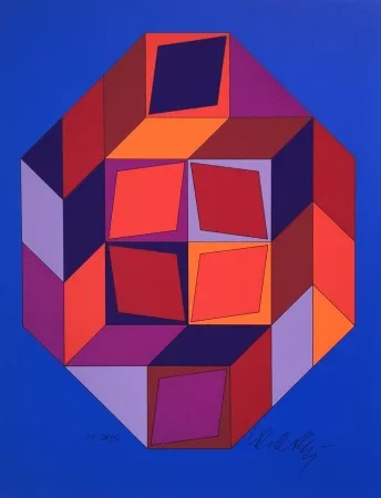 Serigrafía Vasarely - Untitled #7